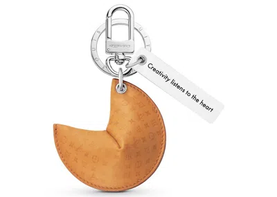 Pre-owned Louis Vuitton Men's  Lv Fortune Cookie Bag Charm & Key Holder In Brown