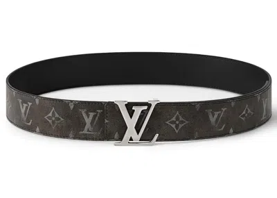Pre-owned Louis Vuitton Men's  Lv Initiales 40mm Reversible Belt In Black