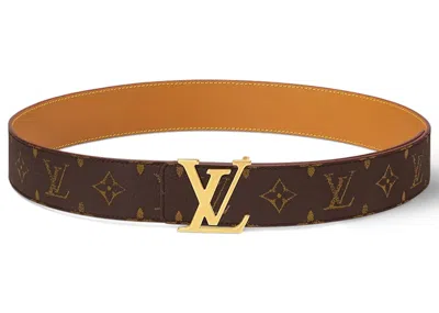 Pre-owned Louis Vuitton Men's  Lv Initiales 40mm Reversible Belt In Brown Monogram