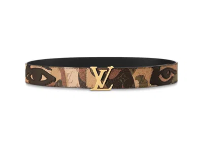 Pre-owned Louis Vuitton Men's  Lv Initials 40mm Reversible Belt In Brown