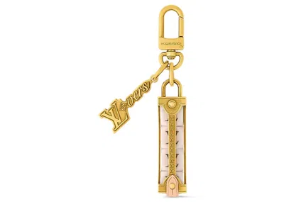 Pre-owned Louis Vuitton Men's  Lv Lovers Dice Bag Charm & Key Holder In Gold