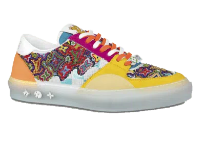Pre-owned Louis Vuitton Men's  Lv Ollie Yellow Beads Ss21 Sneakers In Multi