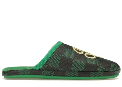 Pre-owned Louis Vuitton Men's  Lv Palace Slipper Damier Pop Sneakers In Green