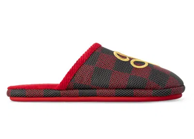 Pre-owned Louis Vuitton Men's  Lv Palace Slipper Damier Pop Sneakers In Red