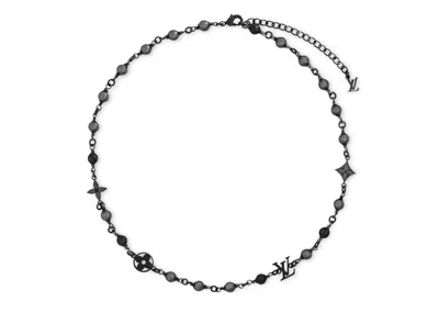 Pre-owned Louis Vuitton Men's  Lv Pearls Necklace In Black