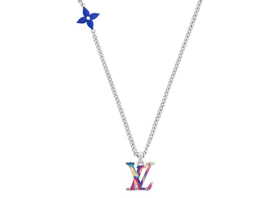 Pre-owned Louis Vuitton Men's  Lv Psychedelic Necklace In Rainbow In Multi