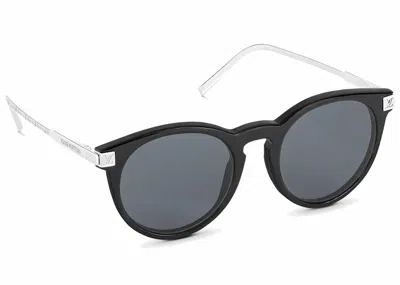 Pre-owned Louis Vuitton Men's  Lv Rise Round Sunglasses In Black/silver (z1669w/e) In Multi