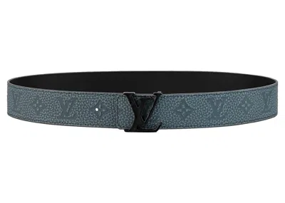 Pre-owned Louis Vuitton Men's  Lv Shape Mng Climbing 40mm Reversible Belt In Anthracite Grey