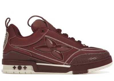 Pre-owned Louis Vuitton Men's  Lv Skate Sneaker Sneakers In Bordeaux Red/white In Multi