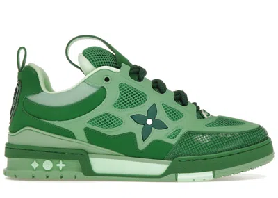 Pre-owned Louis Vuitton Men's  Lv Skate Sneakers In Light In Green/light Green
