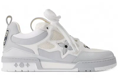 Pre-owned Louis Vuitton Men's  Lv Skate Sneakers In White/light Grey In Gray