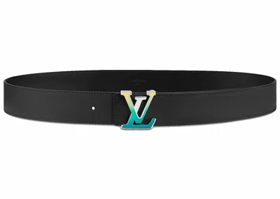 Pre-owned Louis Vuitton Men's  Lv Spotlight 40mm Reversible Belt In Black