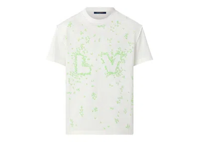 Pre-owned Louis Vuitton Men's  Lv Spread Embroidery T-shirt In Milk White/green In Multi