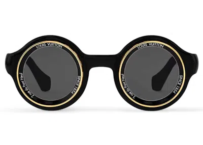 Pre-owned Louis Vuitton Men's  Lv Super Vision Round Sunglasses In Black (z2598u)
