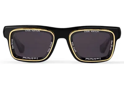 Pre-owned Louis Vuitton Men's  Lv Super Vision Square Sunglasses In Black (z2599u)