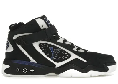 Pre-owned Louis Vuitton Men's  Lv Trainer 2 Sneakers In Black/white/blue In Multi