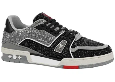 Pre-owned Louis Vuitton Men's  Lv Trainer Crystal Sneakers In Black/grey