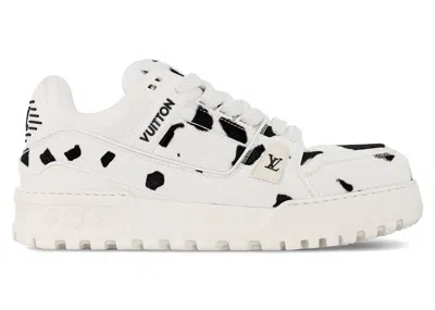 Pre-owned Louis Vuitton Men's  Lv Trainer Maxi Animal Print Sneakers In White/black