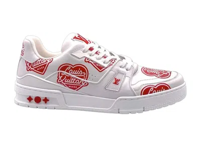 Pre-owned Louis Vuitton Men's  Lv Trainer Nigo Lv Made Sneakers In White/red In Multi