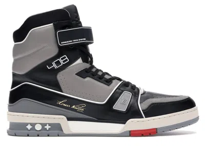 Pre-owned Louis Vuitton Men's  Lv Trainer Sneaker Boot High Sneakers In Black/grey