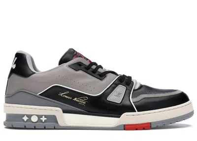 Pre-owned Louis Vuitton Men's  Lv Trainer Sneaker Low Sneakers In Black/grey In Multi