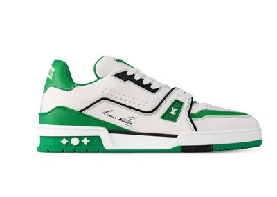 Pre-owned Louis Vuitton Men's  Lv Trainer Sneakers In White/green