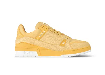 Pre-owned Louis Vuitton Men's  Lv Trainer Sneakers In Yellow/white
