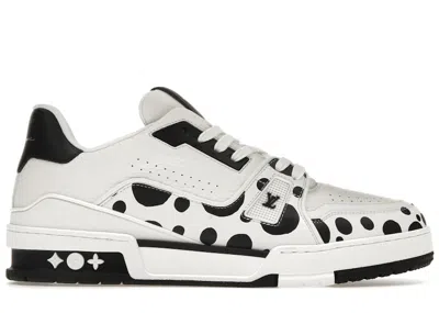Pre-owned Louis Vuitton Men's  Lv Trainer Yayoi Kusama Sneakers In Black/white