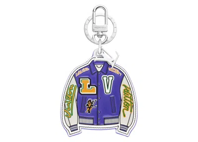Pre-owned Louis Vuitton Men's  Lv Varsity Jacket Illustre Bag Charm Keyholder
