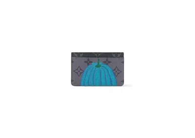 Pre-owned Louis Vuitton Men's  Lv X Yk Porte Carte Simple In Pumpkin Print