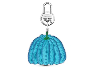 Pre-owned Louis Vuitton Men's  Lv X Yk Pumpkin Key Holder & Bag Charm In Blue