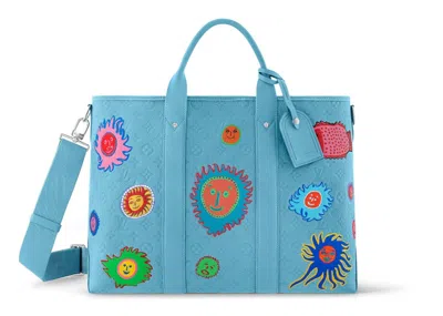 Pre-owned Louis Vuitton Men's  Lv X Yk Weekend Tote In Blue