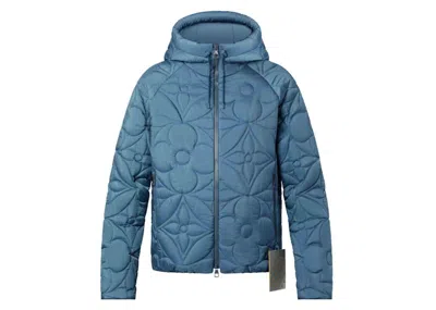Pre-owned Louis Vuitton Men's  Lvse Flower Quilted Hoodie Jacket In Blue