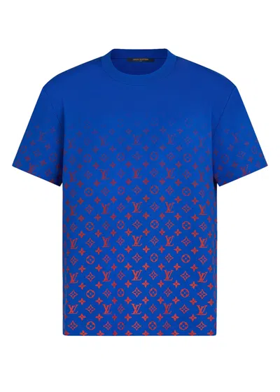 Pre-owned Louis Vuitton Men's  Lvse Monogram Gradient T-shirt In Blue/france
