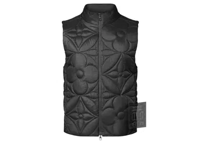 Pre-owned Louis Vuitton Men's  Lvse Padded Monogram Flower Gilet In Black