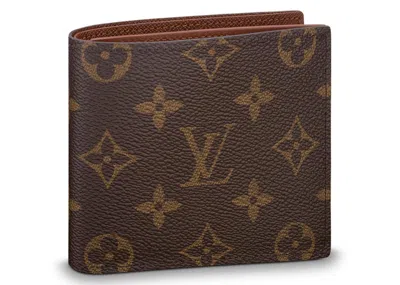 Pre-owned Louis Vuitton Men's  Marco Wallet Monogram In Brown