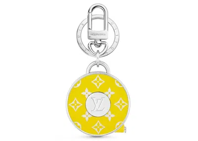 Pre-owned Louis Vuitton Men's  Metre Bag Charm And Key Holder Monogram In Yellow