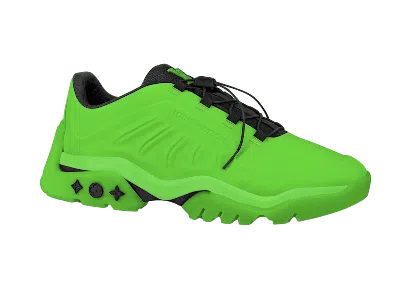 Pre-owned Louis Vuitton Men's  Millenium Sneakers In Green/black In Multi
