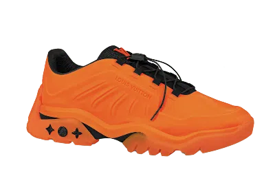 Pre-owned Louis Vuitton Men's  Millenium Sneakers In Orange/black In Multi