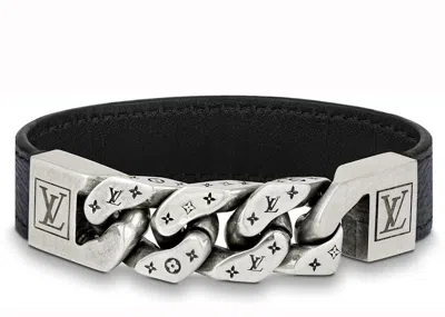 Pre-owned Louis Vuitton Men's  Monochain Reverso Bracelet Monogram Eclipse In Black