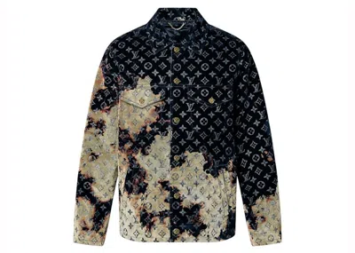 Pre-owned Louis Vuitton Men's  Monogram Bleached Denim Jacket