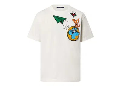 Pre-owned Louis Vuitton Men's  Monogram Comics Intarsia Shortsleeved Crewneck In Multi