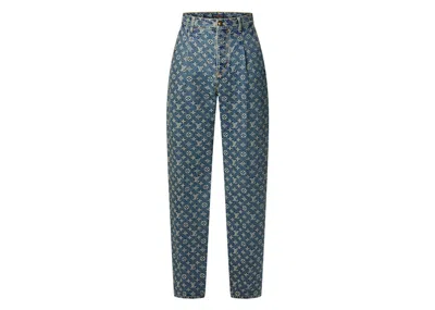 Pre-owned Louis Vuitton Men's  Monogram Denim Tailored Pants In Indigo