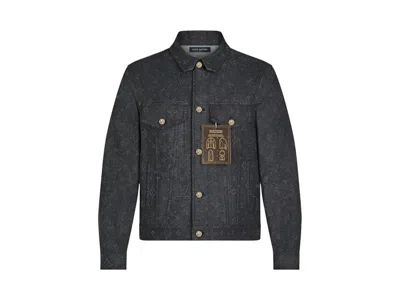 Pre-owned Louis Vuitton Men's  Monogram Dna Denim Jacket In Black