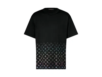 Pre-owned Louis Vuitton Men's  Monogram Gradient Embellished Shortsleeved Crewneck In Black