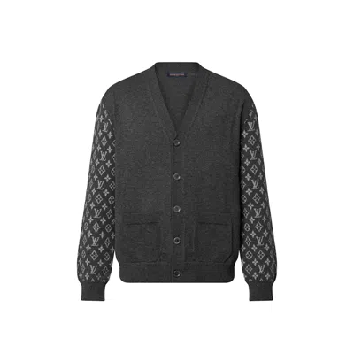 Pre-owned Louis Vuitton Men's  Monogram Mix Cashmere Cardigan In Anthracite
