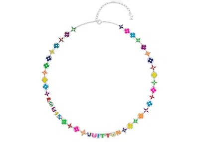 Pre-owned Louis Vuitton Men's  Monogram Party Necklace In Rainbow In Multi