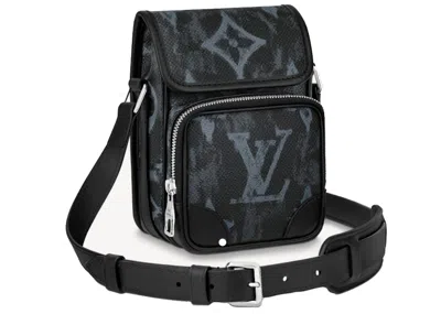 Pre-owned Louis Vuitton Men's  Monogram Pastel Noir Canvas Nano Amazon Messenger