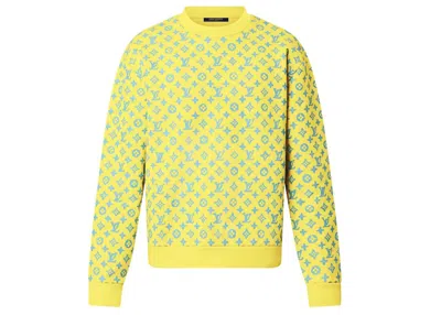 Pre-owned Louis Vuitton Men's  Monogram Rainbow Playground Graphic Sweatshirt In Green/yellow