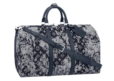 Pre-owned Louis Vuitton Men's  Monogram Tapestry Keepall Bandouliere 50